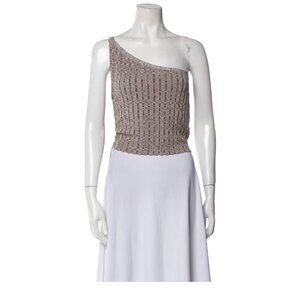 Aya Muse One-Shoulder Sleeveless Crop Top